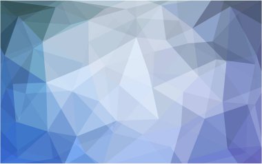 Hafif BLUE vektörü düşük polyester arka plan. Çokgen tasarım modeli. Düşük poligon çizimi, düşük çokgen arkaplan.