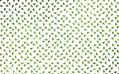 Yeşil vektör geometrik basit minimalist arka plan, hangi beyaz arka plan üzerinde üçgen oluşur ışık. İş tasarımınız için gradyan ile üçgen desen. 