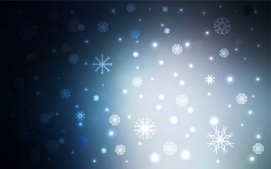 Buz kar taneleri koyu mavi vektör şablonu. Modern geometrik soyut Illustration kristalleri ile buz. Desen-ebilmek var olmak kullanılmış için yeni yıl reklam, kitapçıklar.