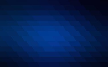 Koyu mavi vektör dikdörtgenlerden oluşan çokgen çizim. İşiniz için dikdörtgen tasarım. Origami tarzında gradyan ile yaratıcı geometrik arkaplan.