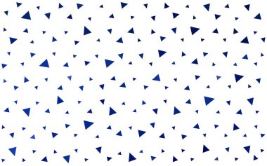 Koyu mavi vektör geometrik basit minimalist arkaplan, beyaz arkaplandaki üçgenlerden oluşur. İş tasarımınız için eğimli üçgen desen. 