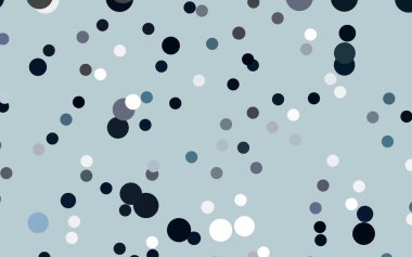 Koyu mavi, sarı daireler ile soyut desen vektör. Geometri iş tasarım şablonu. Arka plan ile renkli küreler.