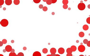 Açık yeşil, kırmızı vektör afiş daire ile yuvar. Soyut noktalar. Yarı ton tarzı renkli gradyan ile arka plan sanat bubbles.