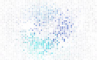 Koyu pembe, daireli mavi vektör deseni. İş tasarımınız için geometri şablonu. Renkli kürelerle arka plan.