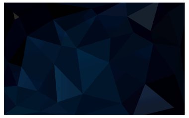 DARK BLUE vektör çokgen illüstrasyonu, üçgenlerden oluşur. İşiniz için üçgen tasarım. Origami tarzında gradyan ile yaratıcı geometrik arkaplan