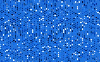 Dairelerden oluşan DARK BLUE vektör çizimi. İşiniz için noktalı gradyan tasarımı. Renkli benekli yarım ton biçiminde yaratıcı geometrik arkaplan.
