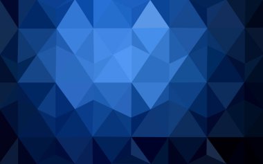 Koyu mavi vektör poligonal illüstrasyon, hangi üçgen oluşur. Üçgen desen iş tasarımınız için. Geometrik arka plan gradyan ile Origami tarzında. 