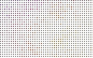 Renkli küreli koyu mavi vektör deseni. Beyaz arkaplanda yarım ton biçiminde tekrarlanan dairelerin geometrik örneği.