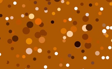 Çevrelerinde oluşur koyu turuncu vektör çizim. İşiniz için noktalı gradyan teması. Renkli noktalar ile noktalı resim tarzında yaratıcı geometrik arka plan.