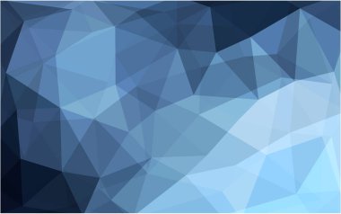 Mavi vektör çokgen çizim, hangi üçgen oluşur ışık. Üçgen desen iş tasarımınız için. Geometrik arka plan gradyan ile Origami tarzında. 