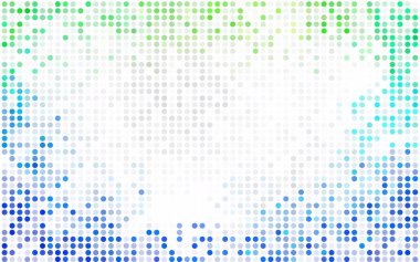 Koyu mavi vektör modern geometrik daire arka plan. Noktalı doku şablonu. Gradyan ile noktalı resim tarzda geometrik desen. 