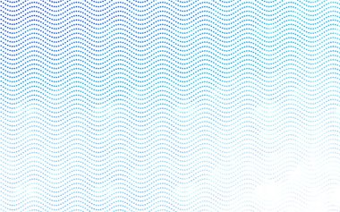 Çemberlerden oluşan hafif BLUE vektör çizimi. İşiniz için noktalı gradyan tasarımı. Renkli benekli yarım ton biçiminde yaratıcı geometrik arkaplan.