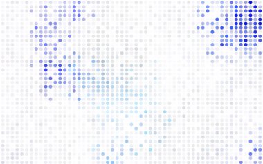 Daireleri ve küreleri olan koyu turuncu vektör pankartı. Soyut noktalar. Renkli gradyan ile yarım ton biçiminde Art Bubbles arkaplanı.