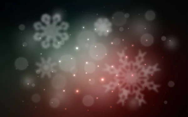 濃い青 赤はベクトル明るい雪のレイアウトです 雪のクリスマス スタイルでぼやけた装飾的なデザイン 新年のチラシのパターンを使用することができます — ストックベクタ