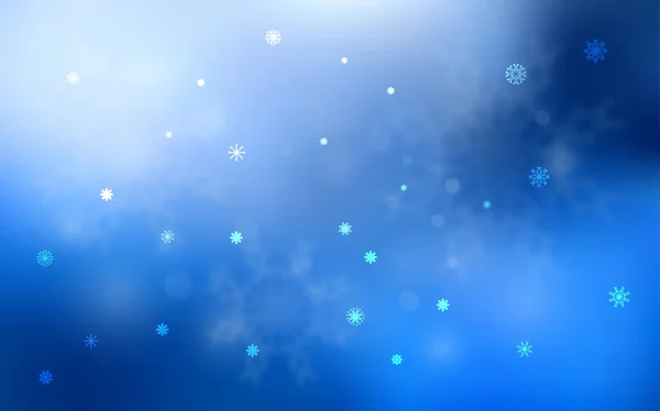 Modello Vettoriale Blu Chiaro Con Fiocchi Neve Ghiaccio Neve Sfondo — Vettoriale Stock