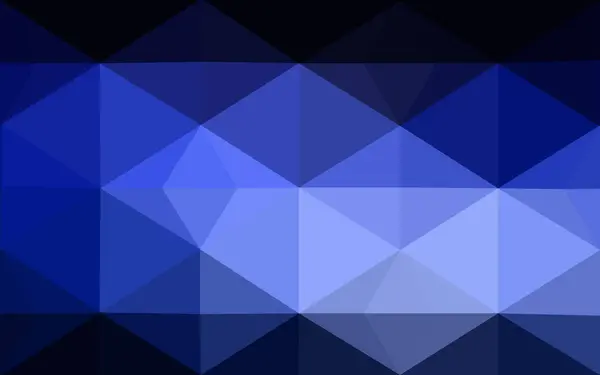 濃い青ベクトル多角形の図の三角形から成る ビジネス デザインの三角形のパターン グラデーションを用いた折り紙スタイルの幾何学的な背景 — ストックベクタ