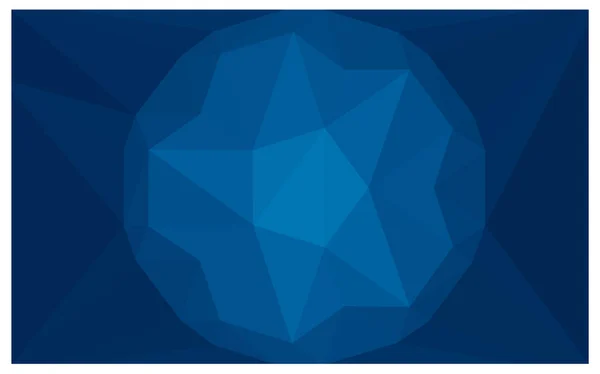 Dark Blue Vector Polygonal Illustration Which Consist Triangles Gemstone Center — Stock Vector