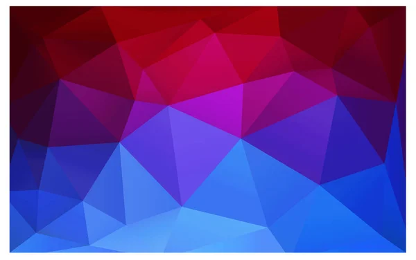 Ljusblå Röd Vektor Låg Poly Kristall Bakgrund Polygon Mönster Låg — Stock vektor