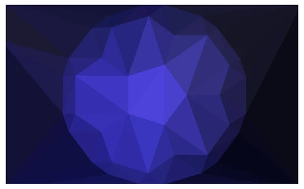 深蓝色矢量多边形图 其中包括三角形与宝石中心 三角形的设计 为您的企业的一颗大钻石 宝石的创作几何背景 — 图库矢量图片
