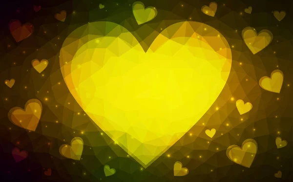 Σκούρο Πράσινο Κίτρινο Διάνυσμα Ευχετήριες Κάρτες Ευτυχισμένη Ημέρα Του Αγίου — Διανυσματικό Αρχείο