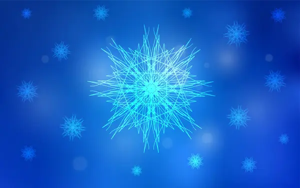 Textura Vectorial Azul Claro Con Copos Nieve Colores Ilustración Abstracta — Archivo Imágenes Vectoriales