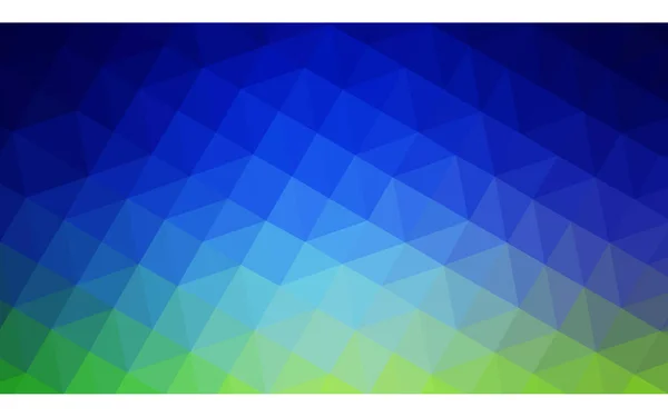 淡いブルー 緑ベクトルぼやけて三角形背景デザイン グラデーションを用いた折り紙スタイルの幾何学的な背景 — ストックベクタ