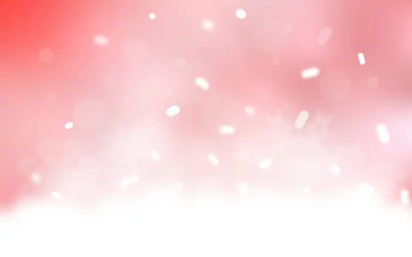 Textura Vectorială Roșie Deschisă Fulgi Zăpadă Colorați Ilustrație Decorativă Strălucitoare — Vector de stoc