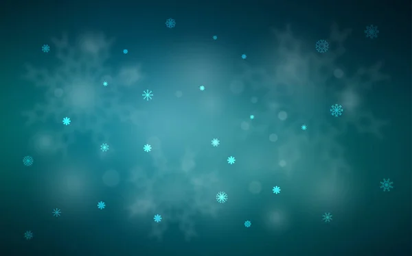 Σκούρο Μπλε Διάνυσμα Κάλυμμα Όμορφες Νιφάδες Χιονιού Θολή Διακοσμητικό Σχεδιασμό — Διανυσματικό Αρχείο