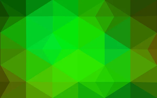 Zöld Sárga Vektor Alacsony Poly Kristály Háttérben Fény Sokszög Tervezési — Stock Vector