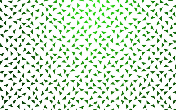 緑ベクトルの抽象的なカラフルな背景 光の三角形から成る 白い背景の色の三角形のパターン — ストックベクタ