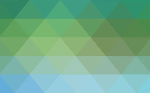 Hellblauer Grüner Vektor Mit Niedrigem Polykristallhintergrund Polygon Muster Niedrige Poly — Stockvektor