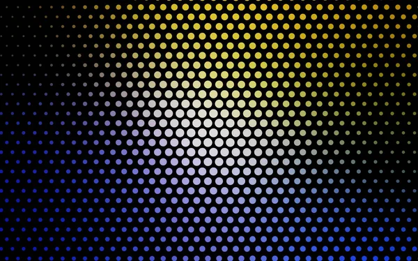 浅蓝色 黄色矢量现代几何圈抽象背景 点状纹理模板 带梯度的半色调样式的几何图案 — 图库矢量图片