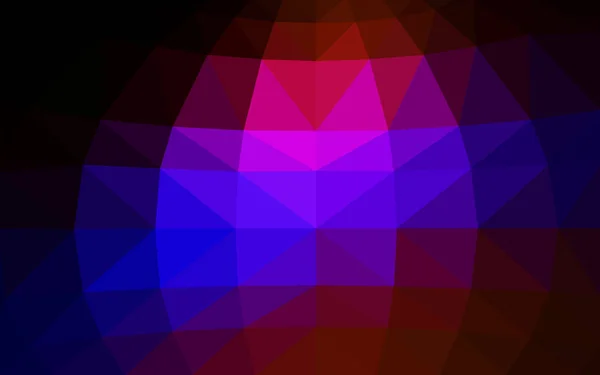 深蓝色 红色矢量低聚晶背景 多边形设计模式 低多图 低多边形背景 — 图库矢量图片