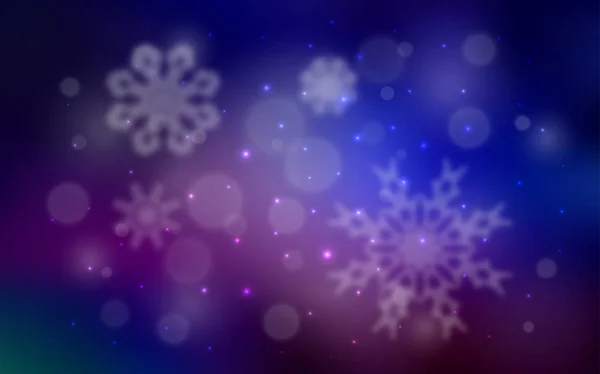 Σκούρο Ροζ Μπλε Διάνυσμα Φόντο Χριστούγεννα Νιφάδες Χιονιού Θολή Διακοσμητικό — Διανυσματικό Αρχείο