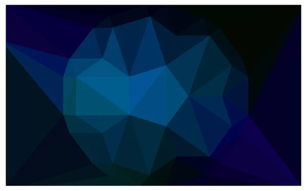 Illustration Polygonale Vectorielle Bleu Noir Qui Compose Triangles Avec Une — Image vectorielle