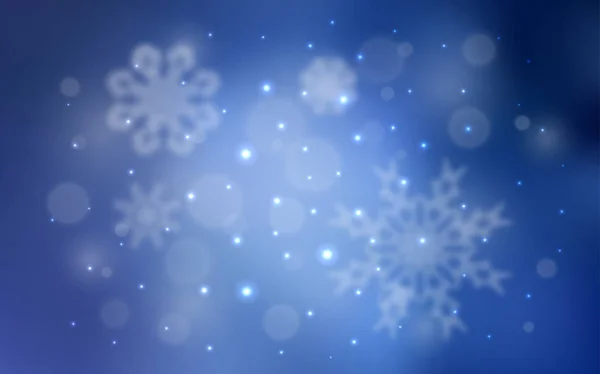 浅蓝色向量模式与圣诞节雪花 装饰闪亮插图与雪抽象模板 该模式可用于年度新网站 — 图库矢量图片