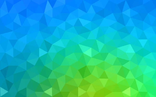 Azzurro Verde Vettoriale Sfocato Disegno Sfondo Triangolo Sfondo Geometrico Stile — Vettoriale Stock