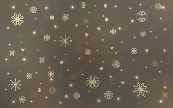 Padrão Vetor Cinza Claro Com Flocos Neve Natal Ilustração Abstrata —  Vetores de Stock