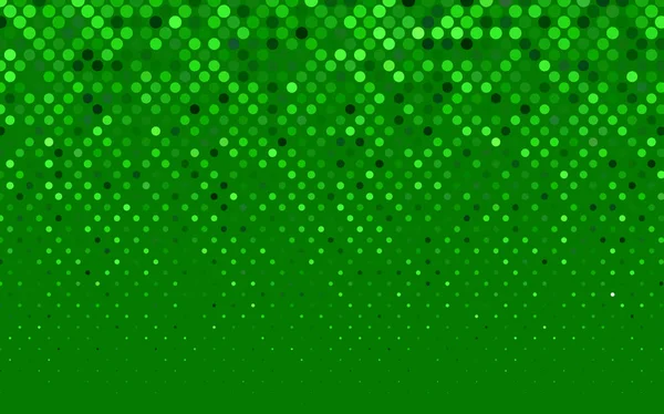 Padrão Vetorial Verde Claro Com Esferas Coloridas Amostra Geométrica Círculos — Vetor de Stock