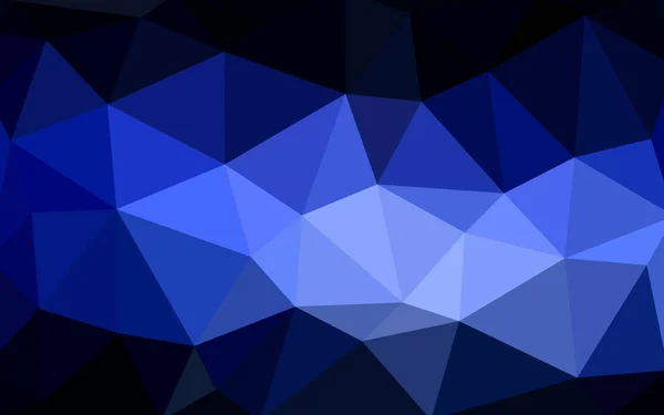 Dark Blue Vector Polygonal Illustration Que Consiste Triângulos Padrão Triangular — Vetor de Stock