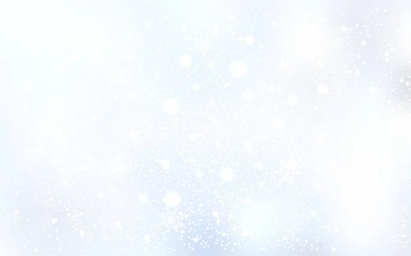 Hellblaues Vektormuster Mit Weihnachtlichen Schneeflocken Dekorative Leuchtende Illustration Mit Schnee — Stockvektor