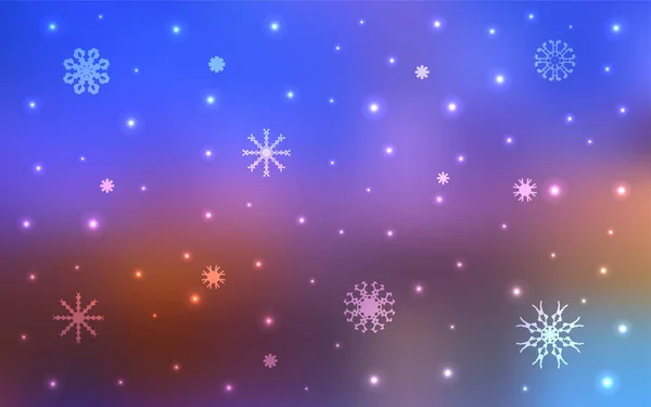 Světle Modrá Žlutá Vektorové Pozadí Vánoční Vločky Glitter Abstraktní Obrázek — Stockový vektor