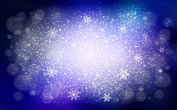 Темно Рожевий Синій Векторний Візерунок Різдвяними Сніжинками Декоративна Блискуча Ілюстрація — стоковий вектор
