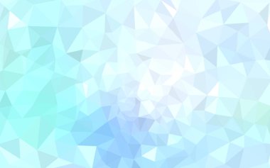 Hafif BLUE vektörü düşük polyester arka plan. Çokgen tasarım modeli. Düşük poligon çizimi, düşük çokgen arkaplan.