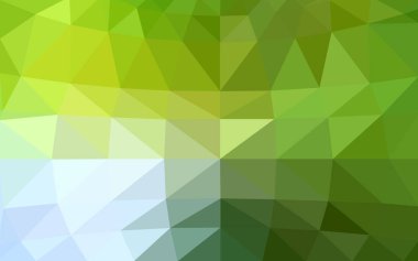 Açık yeşil, sarı vektör düşük Poli kristal arka plan. Çokgen tasarım deseni. Düşük Poli illüstrasyon, düşük çokgen arka plan.