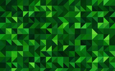 Koyu yeşil vektör poligonal şablonu. Belirsiz bir soyut örnek gradyan ile. İşiniz için en iyi üçgen tasarım.
