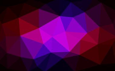 Koyu mavi, kırmızı vektör düşük polimer kristal zemin. Çokgen tasarım modeli. Düşük poligon çizimi, düşük çokgen arkaplan.