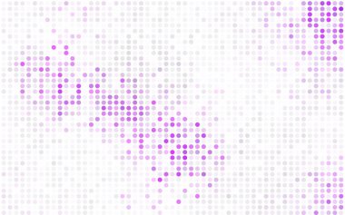 Daireleri ve küreleri olan koyu turuncu vektör pankartı. Soyut noktalar. Renkli gradyan ile yarım ton biçiminde Art Bubbles arkaplanı.