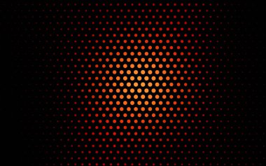 Çevrelerinde oluşur koyu kırmızı vektör çizim. İşiniz için noktalı gradyan teması. Renkli noktalar ile noktalı resim tarzında yaratıcı geometrik arka plan.