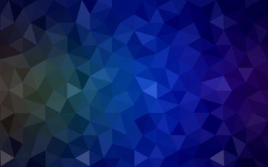 Koyu mavi, yeşil desen vektör. üçgen şablonu. Geometrik örnek. Üçgen şekiller ile rutin tekrar. Yeni doku tasarımınız için. Desen arka plan için kullanılabilir.